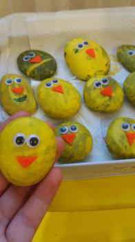 ZAMBAKLAR TAŞ BOYAMA